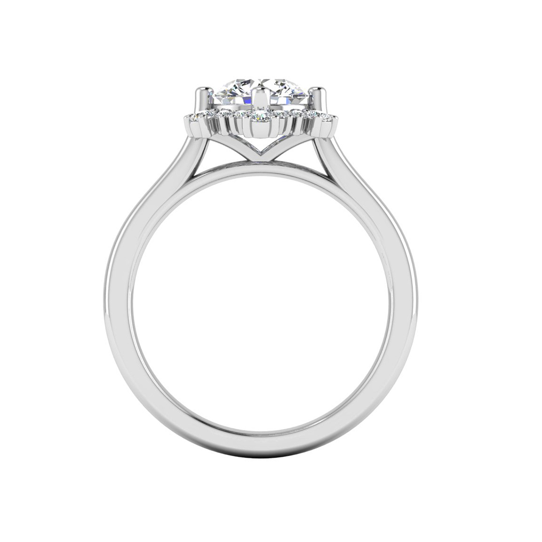 Korman Signature Stella Snowflake Halo Engagement Ring Setting